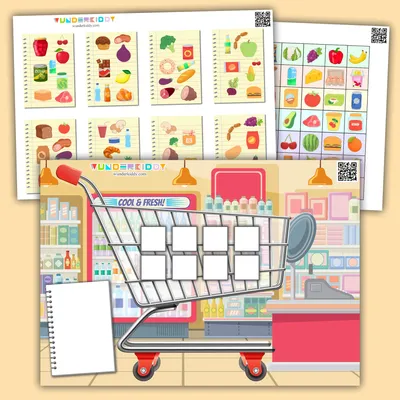 The shop illustration with different goods and kids Stock Illustration by  ©illustrator_hft #14628371