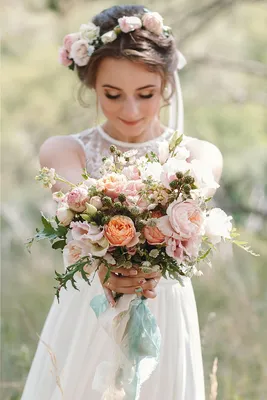 Свадебный букет невесты в осеннем стиле - 58 фото