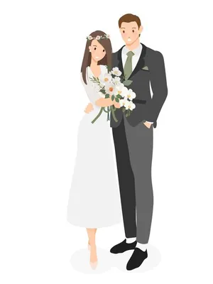 Свадебные приглашения Жених Мультяшный, невеста, ребенок, люди, свадьба png  | PNGWing