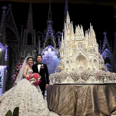 Шикарный свадебный торт - 64 фото