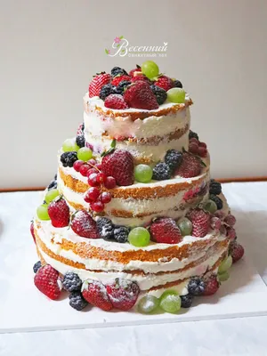 Свадебный торт один ярус - 79 фото