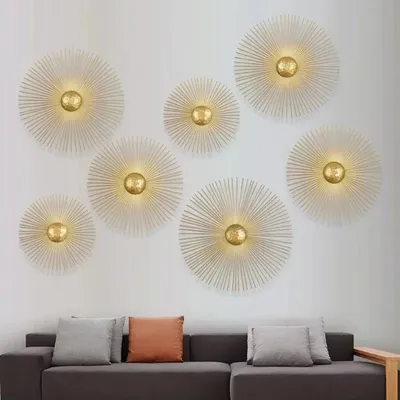 Настенные светодиодные светильники в стиле ретро, уникальный круглый  металлический Ретро-светильник для дома, прикроватный настенный светильник  для столовой | AliExpress