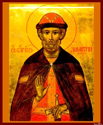 Купить резную икону Святой Дмитрий из дерева