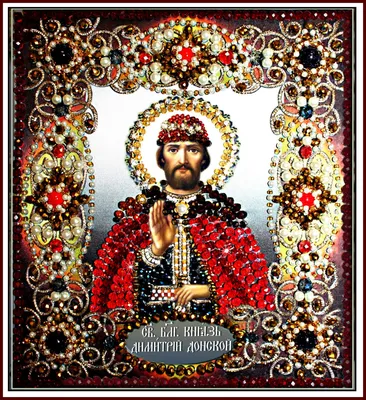 Купить резную икону Святой Дмитрий Митрополит Ростовский из дерева