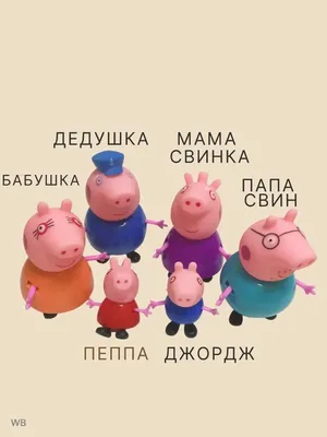 Свинка Пеппа и её семья - Набор фигурок 4шт. \"Jazwares\" купить в Украине  569.00грн. | Магазин Крудс