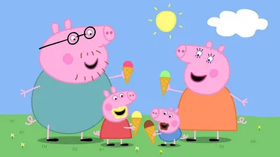 Свинка Пеппа / Peppa Pig - «Свинская семья учит человеческим отношениям.  Любой ребенок сможет нарисовать таких мультяшек. А по-научному: мама  Свиноматка и папа Хряк-производитель, кабанчик Джордж, ярка Сьюзи,  поросенок Пеппа. А свинка