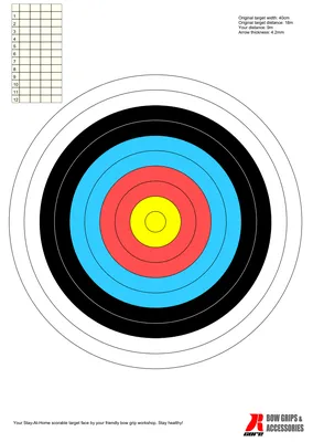 The \"Stay-at-home\" target face generator - Custom Bow Grips and Archery  Accessories