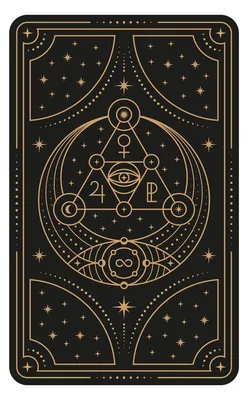 Premium Vector | Tarot card back design mystical esoteric symbols