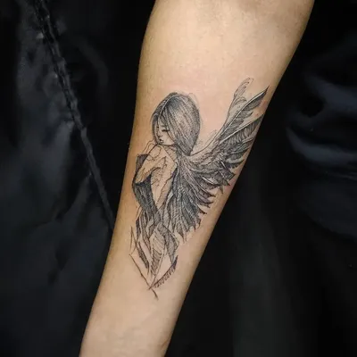 Картинка татуировки ангела на руке: скачать в высоком качестве