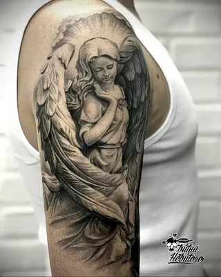 Татуировка ангела на руке в формате WebP