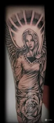 Фотография татуировки ангела на руке: бесплатно скачать