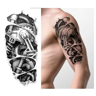 Невероятно реалистичная татуировка Биомеханика на руке