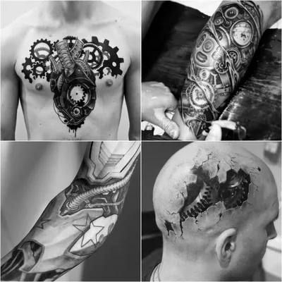 Изображение татуировки Биомеханика на руке с надписью