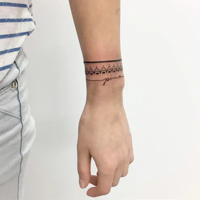 Татуировка браслет на руке: фото в разных форматах