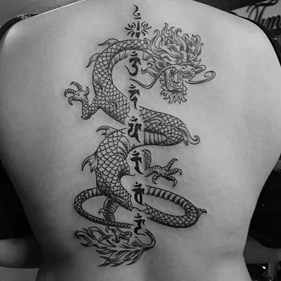 Тату дракон китайский дракон - 26 Фото и значение татуировок 2024
