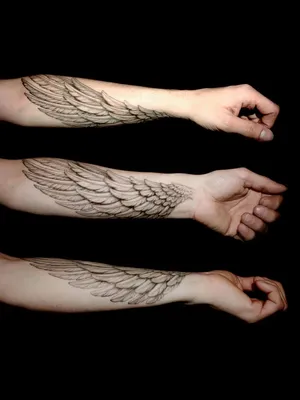 Татуировки крылья на руках: стильные изображения в различных форматах