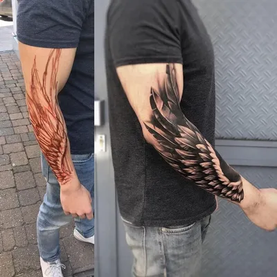 Крылья на руках: оригинальные татуировки на фотографиях