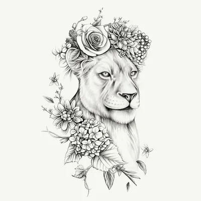 Эскиз тату лев - 72 фото | Лучшие эскизы татуировки льва