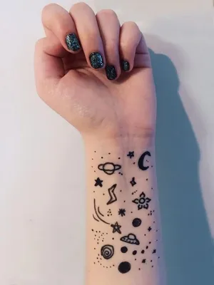 Картинка татуировки маркером на руке в высоком разрешении
