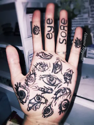 Фотография татуировки маркером на руке в PNG