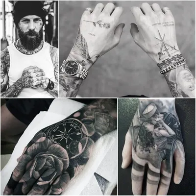 Изумительные фото татуировок на кисти рук мужчин