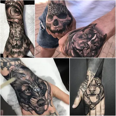 Интересные изображения татуировок на кисти рук мужчин