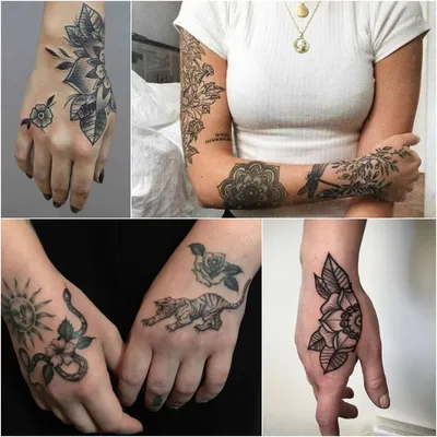 Фотографии татуировок на кистях женщин