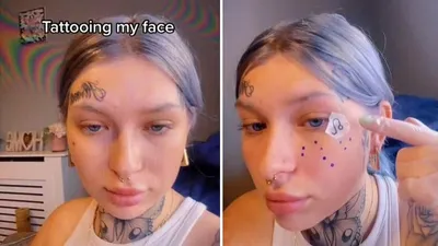 Тату на лице | Face tattoos, Mens face tattoos, Teardrop tattoo