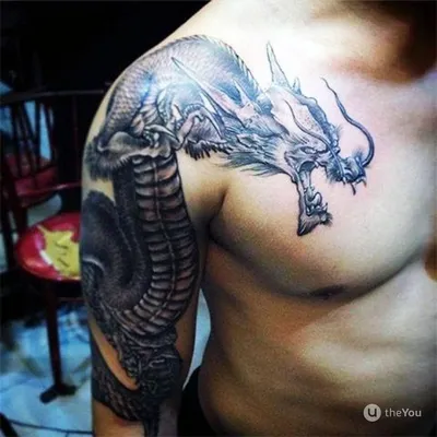 Фото тату на руке дракон в высоком разрешении: PNG