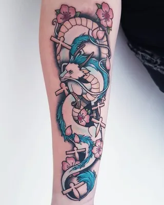 Изображение татуировки на руке дракона в динамике: WebP