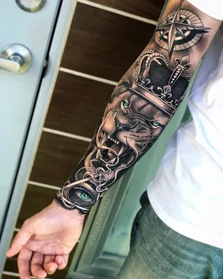 Фотография татуировки на всю руку мужской: качественное изображение в JPG формате