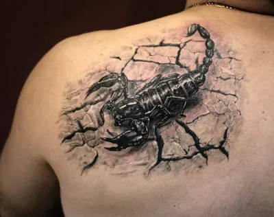 Фото тату скорпиона на руке для тату-конвенций