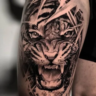 Фото тату тигра на руке: настоящая работа искусства