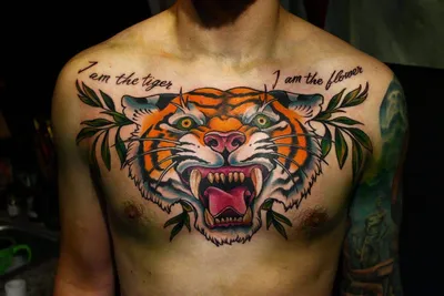 Фотография тату тигра на руке: замечательный выбор для мужчин