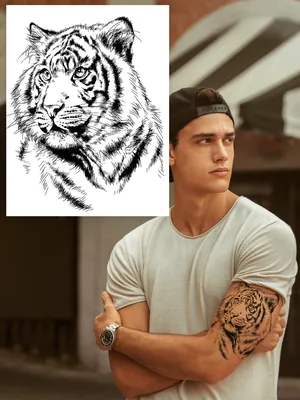 Фотография тату тигра на руке: отличный выбор для женщин