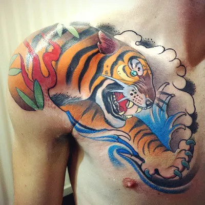 Фотография тату тигра на руке: прекрасный выбор для татуировочных студий