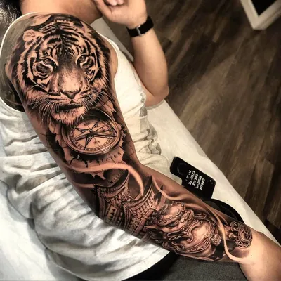 Фото тату тигра на руке: настоящий шедевр в мире татуировок