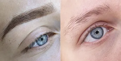 До и после татуажа бровей: фото сравнение