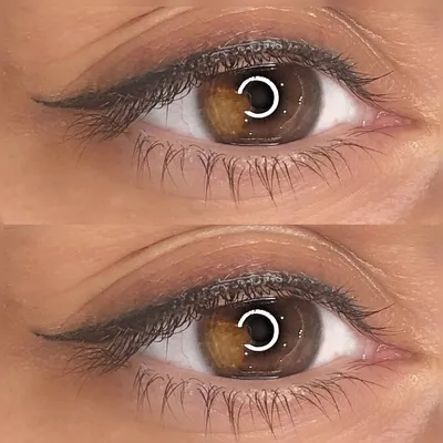 Картинка Татуаж глаз до и после: сохранение естественного цвета