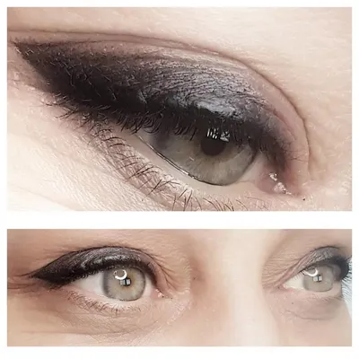 Фотографии татуажа глаз с растушевкой до и после