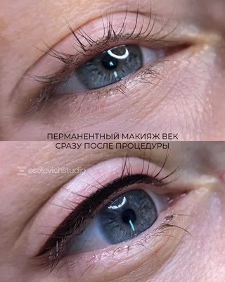 Татуаж глаз стрелки: до и после сравнение на фото