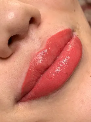 Фото татуажа губ в стиле нюд