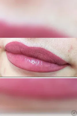 Розовый татуаж губ на фото: скачать в формате JPG