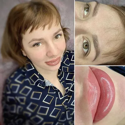 Фотографии до и после татуажа губ с растушевкой: выбирайте свой стиль