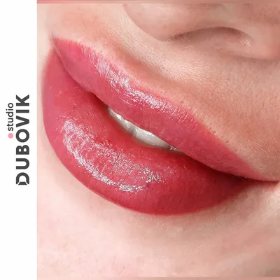 Картинка Татуаж губ с растушевкой в стиле арт-фото