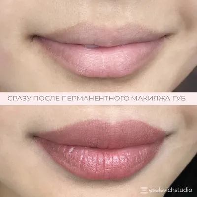 Фотография татуажа губ с использованием матовой отделки