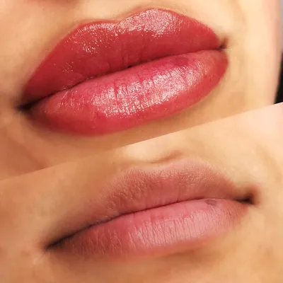 Татуаж на тонкие губы: фотография с натуральным оттенком