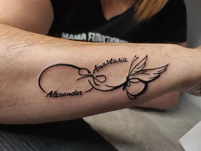 Photo of the tattoo inscription on the arm with the name Nastya — All about  tattoo