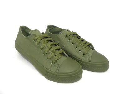 Темно-зеленые плоские шнурки для кроссовок и кед
