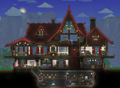 Скачать Terraria \"Террария особняк, арена и дома для NPC\" - Дома